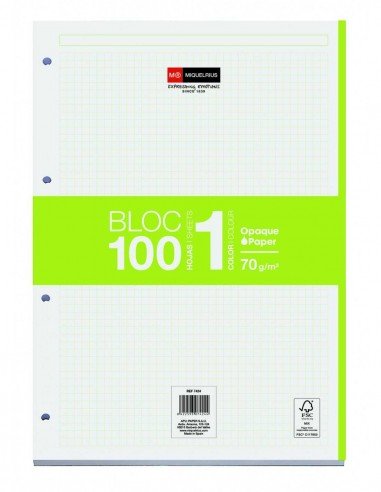 Bloc Encolado 100 Hojas Color Verde MR7424
