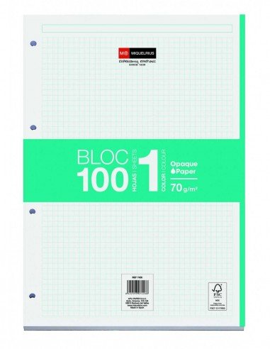 Bloc Encolado 100 Hojas Color Turquesa MR7426