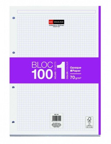 Bloc Encolado 100 Hojas Color Fucsia MR7425