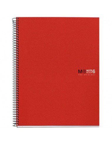 NoteBook Original Color Rojo Polipropileno A5 150h