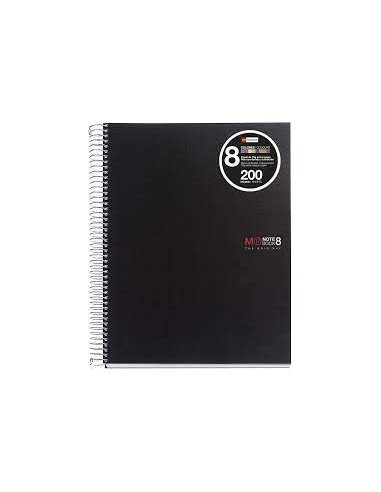 NoteBook Original Tapa Polipropileno A5 200h Color Negro