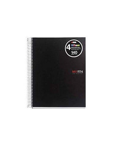 NoteBook Original Polipropileno A4 140h 4 Colores