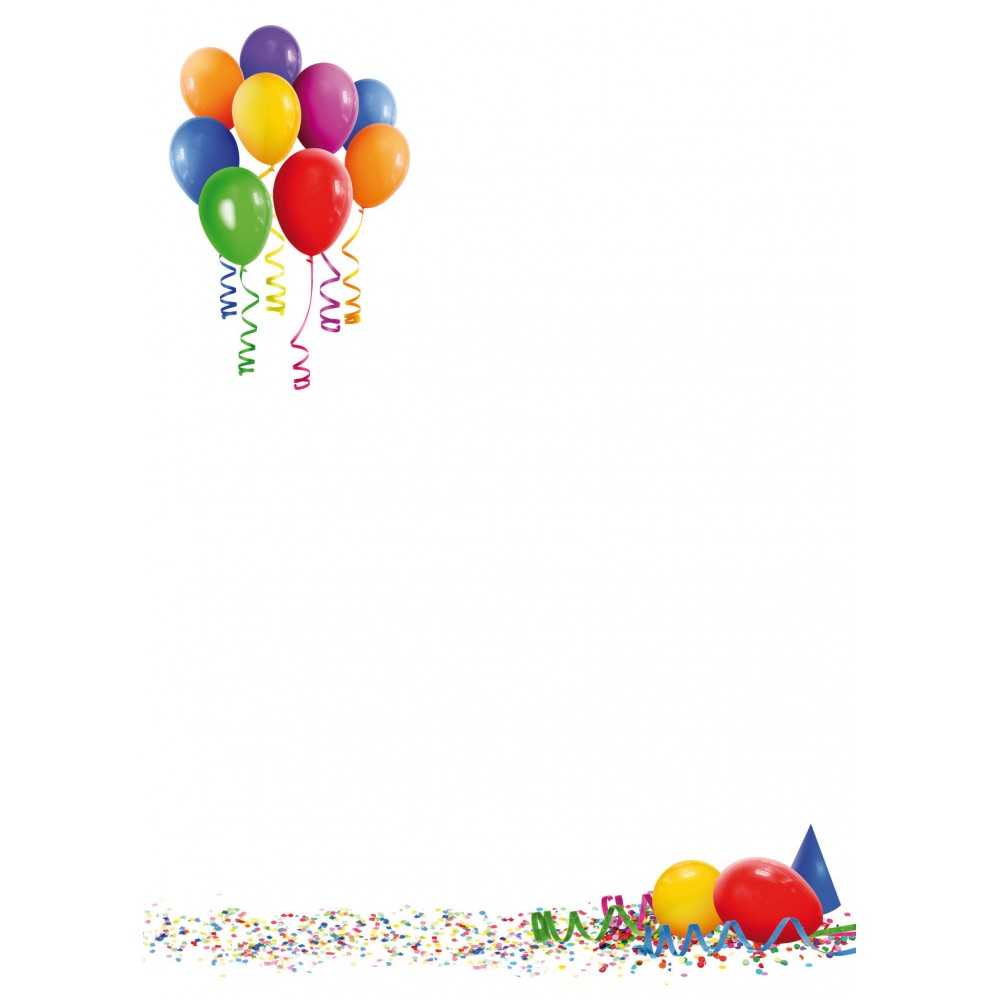 Papel Temático Motivo Globos A4 20H Apli 12455